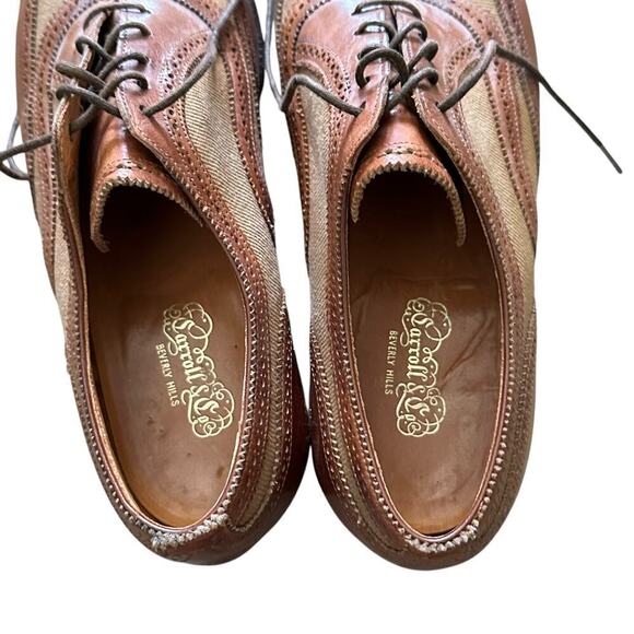 Sarroll Beverly Hills Men\'s Brown Leather Wing Tip Brogue Dress Shoes Size 7 main image 9